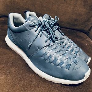 Unique Leather Basket Woven Nike Roshe Run Gun Metal Grey 12 US 46 EUR